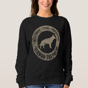 German Shepherd Dog  Design Alsatian Dog Owner Vin Sweatshirt