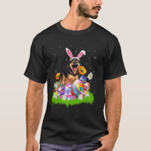German Shepherd Dog Easter Egg Hunt Bunny Ear East T-Shirt