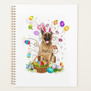 German Shepherd Dog Easter Egg Hunting Basket East Planner