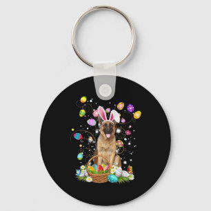 German Shepherd Dog Easter Egg Hunting Bysket East Keychain