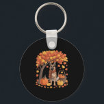 German Shepherd Dog Fall Scarf Pumpkin Autumn Than Keychain<br><div class="desc">German Shepherd Dog Fall Scarf Pumpkin Autumn Thanksgiving</div>