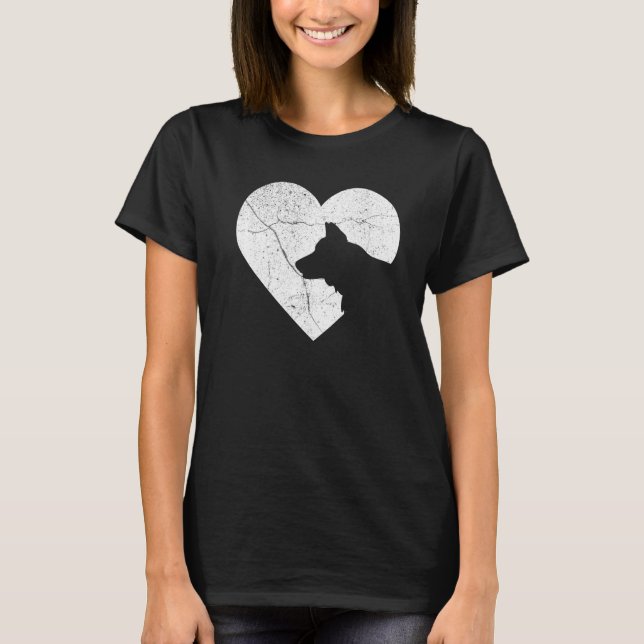 German Shepherd Dog Funny Heart Valentine's Day Do T-Shirt (Front)