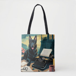 German Shepherd Dog gentleman vintage Tote Bag