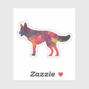 German Shepherd Dog Geometric Pattern Silhouette M