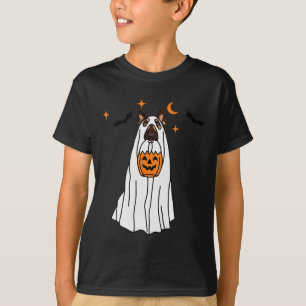 German Shepherd Dog Ghost And Pumpkin Halloween Fu T-Shirt