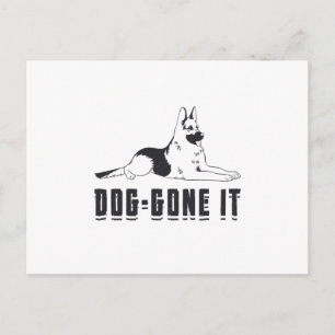 German Shepherd Dog-Gone It Dogs Animal Vintage Postcard