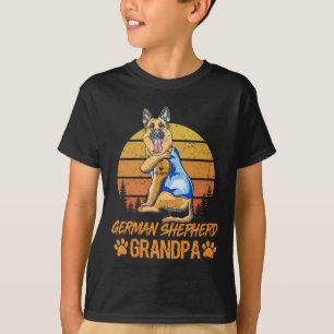 German Shepherd Dog Grandpa Paw Dad Fathers Day T-Shirt