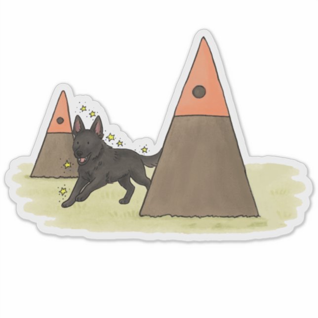German Shepherd Dog (GSD) Bitework Car Decal (Front)