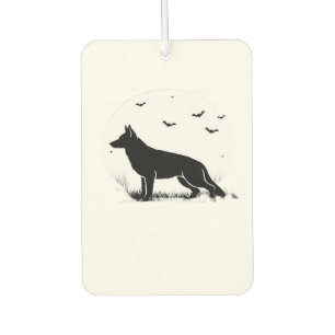 German Shepherd Dog � Halloween Moon Silhouette Cl Air Freshener