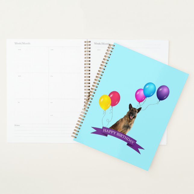 German Shepherd Dog Happy Birthday Gift Bag Planner (Display)