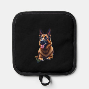 German Shepherd Dog Head Portrait Dog Lover Pet Ow Pot Holder