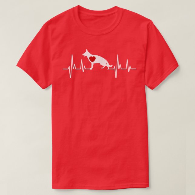 German Shepherd Dog Heartbeat Pulse Pullover  (Design Front)