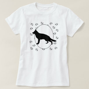 German Shepherd Dog Hearts and Pawprints T-Shirt
