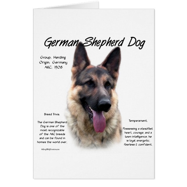 German Shepherd Dog History Design (Front)