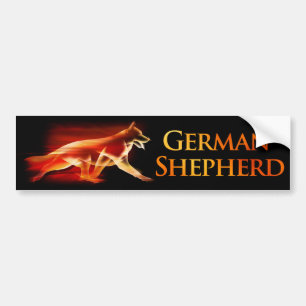 German Shepherd Dog in Motion Bumper Sticker