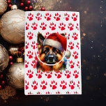 German Shepherd Dog in Santa Hat Christmas   Medium Gift Bag<br><div class="desc">If you love German Shepherds and want cute Christmas gift bag then here ya go! Cute watercolor style ai art German Shepherd in Santa Hat.</div>