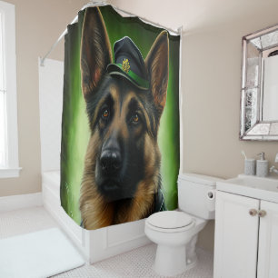 German Shepherd Dog in St. Patrick's Day Dress