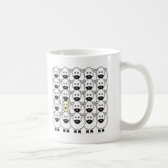 German Shepherd Dog in the Sheep Coffee Mug (Right)