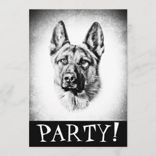 German Shepherd dog Invitation