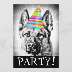 German Shepherd dog Invitation