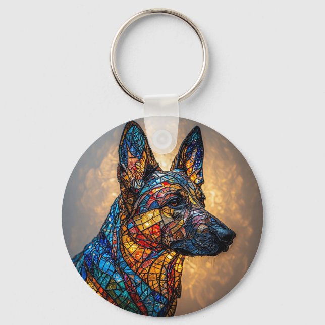 German Shepherd Dog Keychain (Front)