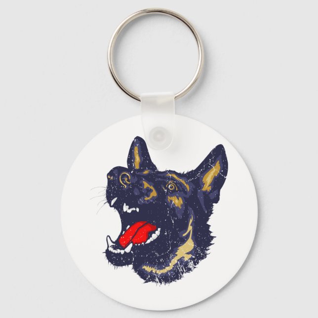 German Shepherd Dog Keychain (Front)