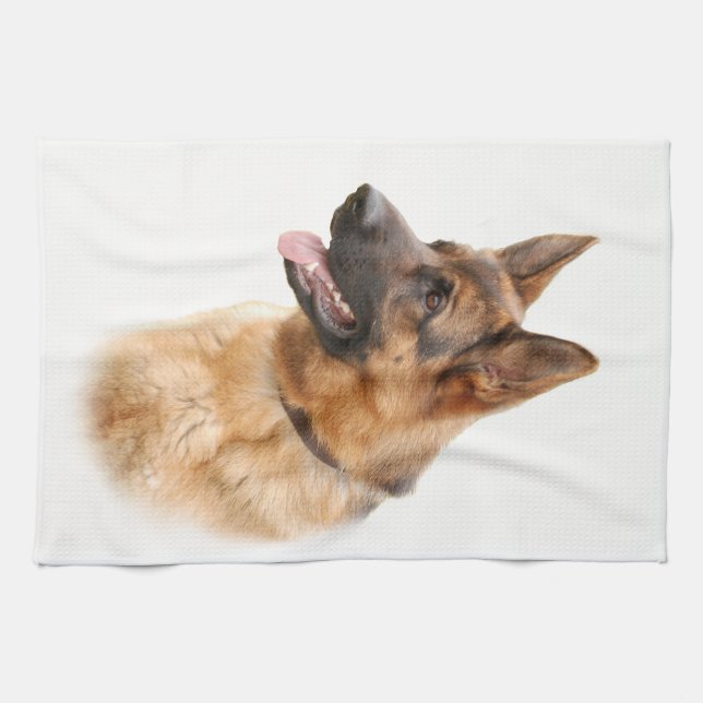German shepherd dog kitchen towel (Horizontal)