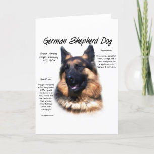 German Shepherd Dog (longhair) History Design Card