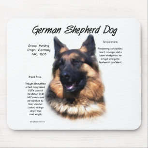 German Shepherd Dog (longhair) History Design Mouse Pad