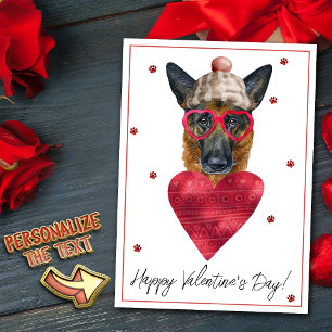 German Shepherd Dog Lover Valentine Gift Holiday Card