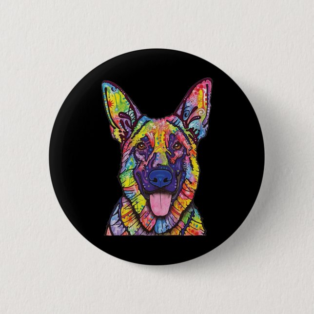 German Shepherd Dog Lovers 2 Inch Round Button (Front)