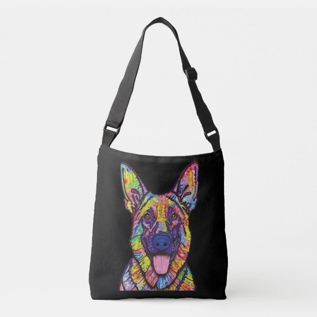 German Shepherd Dog Lovers Crossbody Bag (Front)