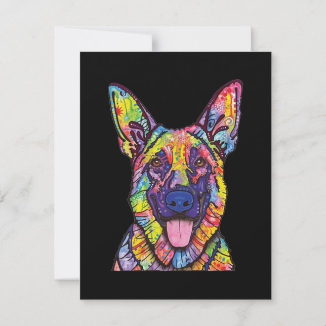 German Shepherd Dog Lovers Thank You Card (Front)
