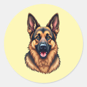 German Shepherd Dog – Loyal & Intelligent Dog Love Classic Round Sticker