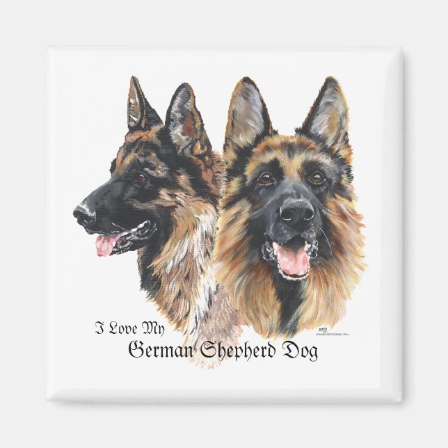 German Shepherd Dog Magnet (Front)