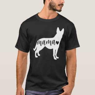 German Shepherd Dog Mama With Heart T-Shirt