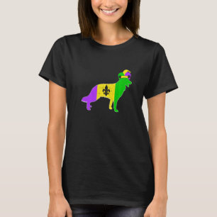German Shepherd Dog Mardi Gras Carnivals Funny Pup T-Shirt