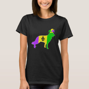 German Shepherd Dog Mardi Gras Carnivals Funny Pup T-Shirt