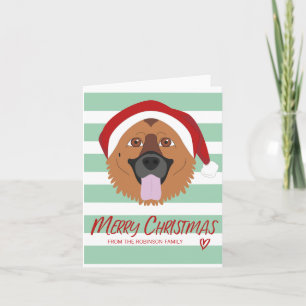 German Shepherd Dog Merry Christmas Holiday Card