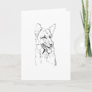 German Shepherd, Dog Mom Personalised Card