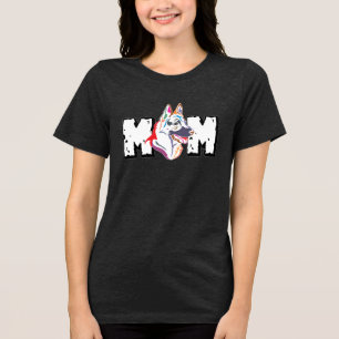 German Shepherd Dog Mom Tri-Blend Shirt