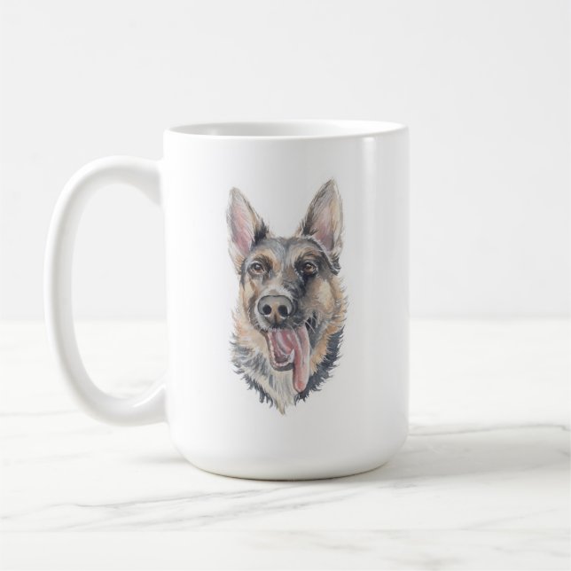 German Shepherd Dog Mug | 15 oz (Left)