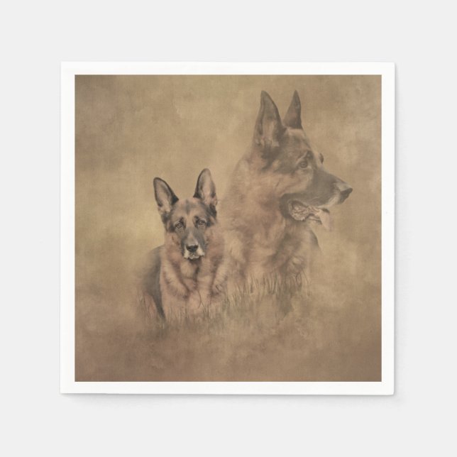 German Shepherd Dog Napkin (Front)