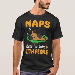German Shepherd Dog Naps Better Than Dealing With T-Shirt