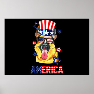 German Shepherd Dog Owner 4Th Of July Poster