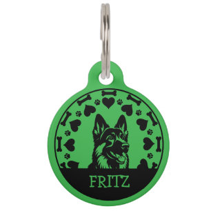 German Shepherd Dog Owner Pet Tag