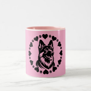 German Shepherd Dog Owner Two-Tone Coffee Mug