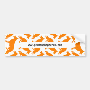 German Shepherd Dog Pattern Bumper Sticker