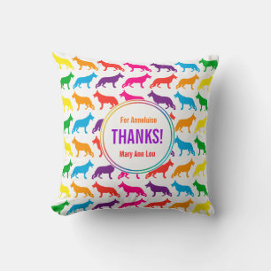 German Shepherd Dog pattern Throw Pillow