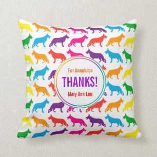 German Shepherd Dog pattern Throw Pillow